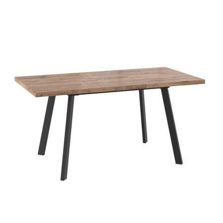 Стол BORG-120, раздвижной 120(160)х80, ДУБ ВЕЛЛИНГТОН/ЧЕРНЫЙ BORG 120